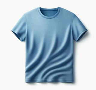 A Plain Blue T Shirt With No Patterns Or Logos, Di Correct