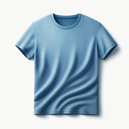 A Plain Blue T Shirt With No Patterns Or Logos, Di Correct