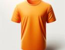 A Plain Orange T Shirt With No Patterns Or Logos,