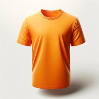 A Plain Orange T Shirt With No Patterns Or Logos,