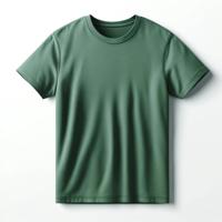 A Plain Green T Shirt With No Patterns Or Logos, D