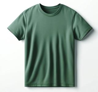 A Plain Green T Shirt With No Patterns Or Logos, D